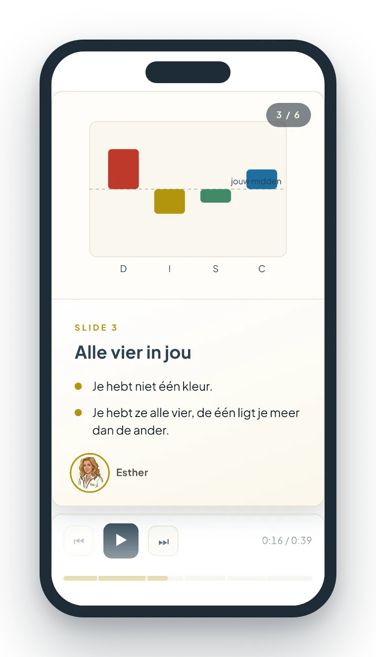 Dezelfde les op een telefoon